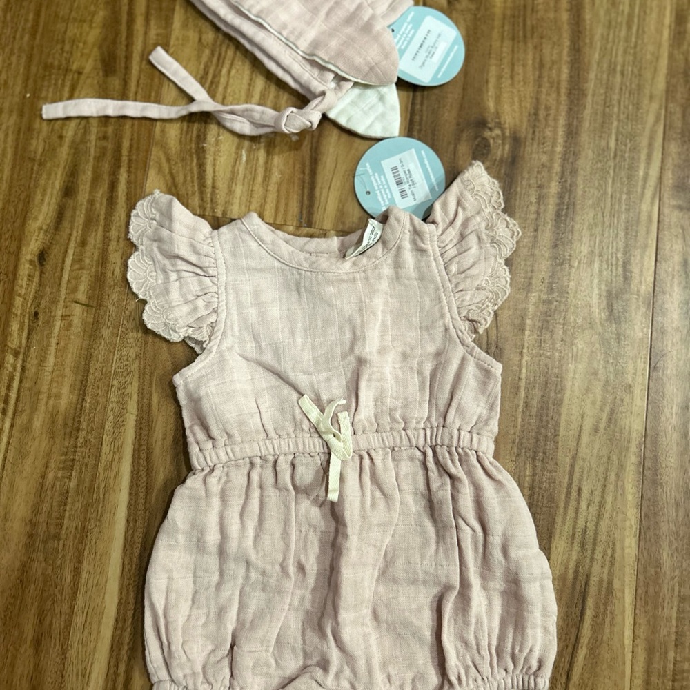 Pink Ruffled Kids Romper